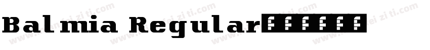 Balmia Regular字体转换